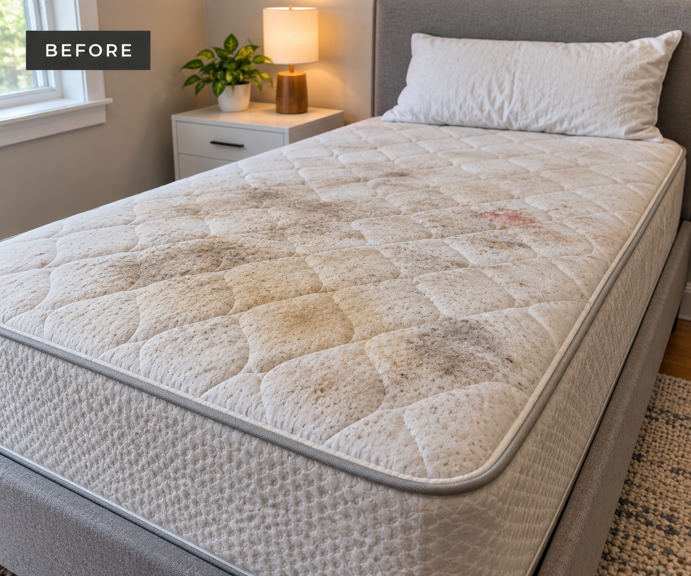 Mattress Cleaning before professional deep cleaning